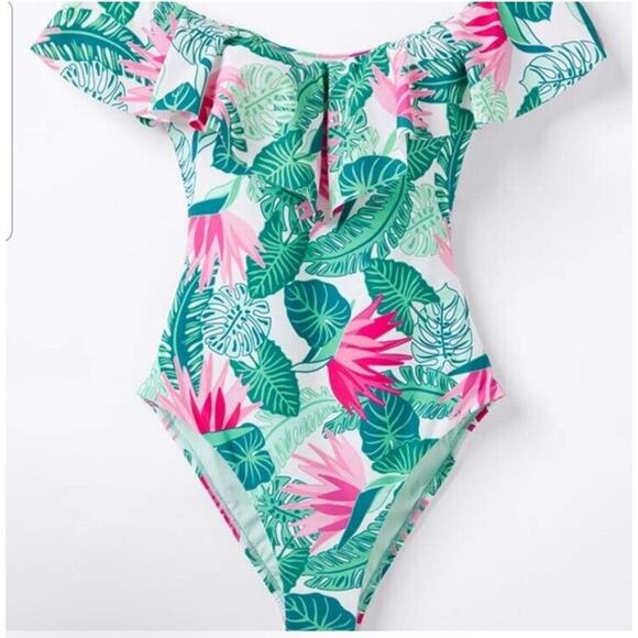Matilda Jane Womens One Piece Swimsuit Size Medium Palm Tree In Paradise NWOT M - Picture 2 of 10